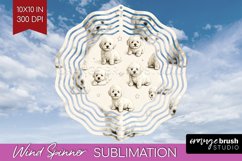 Cute Dogs Wind Spinner Sublimation PNG - Puppy Round Product Image 1