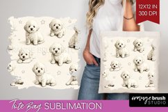 Cute Dogs Tote Bag - Puppy Tote Bag PNG Sublimation Product Image 1