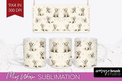 Cute Dogs Mug Wrap - Puppy Mug PNG Sublimation Product Image 1
