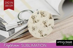 Cute Dogs Keychain PNG - Puppy Keychain Sublimation Product Image 1