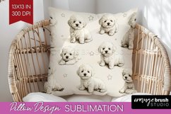 Cute Dogs Pillow Sublimation - Puppy Pillow Cover PNG Product Image 1