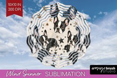 Cute Dogs Wind Spinner Sublimation PNG - Puppy Round Product Image 1