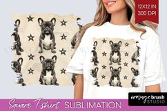 Cute Dogs Square Tshirt Background - Puppy PNG Sublimation Product Image 1