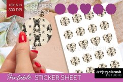 Cute Dogs Round Sticker - Puppy Printable Sticker Sheet Product Image 1