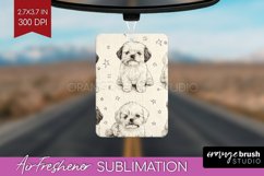 Cute Dogs Air Freshener PNG - Puppy PNG Sublimation Product Image 1