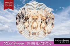 Cute Dogs Wind Spinner Sublimation PNG - Puppy Round Product Image 1