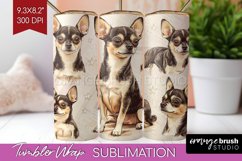 Cute Dogs Tumbler Wrap - Puppy Tumbler PNG Sublimation Product Image 1