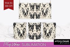 Cute Dogs Mug Wrap - Puppy Mug PNG Sublimation Product Image 1