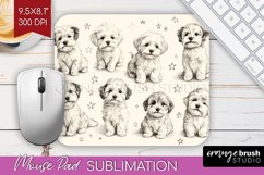 Cute Dogs Mouse Pad Sublimation - Puppy Mousepad PNG Product Image 1