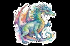 Dragon Watercolor Clipart Illustration Bundle Product Image 2