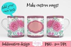 Floral sublimation template for custom mugs Product Image 2