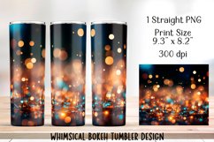 Whimsical Bokeh Tumbler Wrap Sublimation. 20 oz. Product Image 2