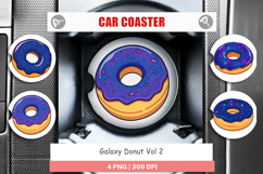 Car Coaster Galaxy Donut Product Image 1