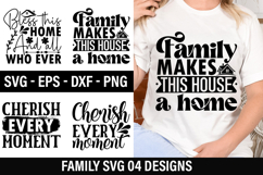 Family SVG Design - Bless this home and all who ever Product Image 1