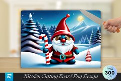 Mistletoe with Bow Bamboo Cutting Board PNG Product Image 1