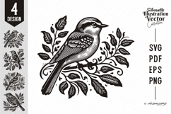 Bird Silhouette Vector Collection Product Image 1