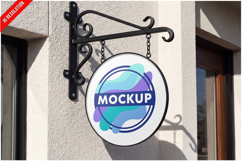 Round Sign Textured Wall Product Image 1