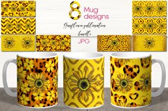 Sunflowers with Leopard Print |Sublimation Mug design bundle Product Image 1