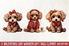 Cute Valentine Dog Clipart, Valentines Day Dog Clipart Product Image 1
