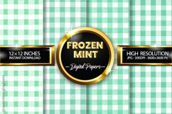Frozen Mint Gingham Digital Papers 04 Variations Product Image 1