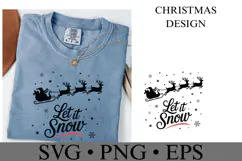 Let it Snow Svg | Christmas svg | Shirt Svg Product Image 1
