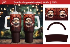 Santa 40 oz tumbler wrap Christmas tumbler sublimation PNG Product Image 1