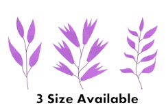 Minimal Lavender Leaf Trio Embroidery Design Product Image 1