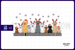 Christmas Dogs PNG, Cute Puppy Clipart Design Product Image 1
