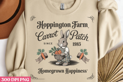Carrot Patch PNG, Vintage Easter Rabbit Bunn Product Image 2