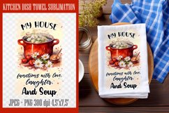 My house functions with love | Kitchen Dish Towel Sublimatio Product Image 1
