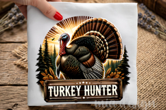 Turkey Hunter PNG, Wild Turkey Hunting Sublimation Design Product Image 1