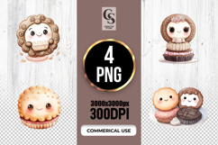 Cute Kawaii Cookies and Cupcakes Clipart Sublimation PNG Product Image 1