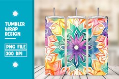 Watercolor Crown Background Tumbler Wrap Design Product Image 1