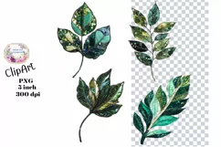 Sequin Flowers, Ephemera, PNG, watercolor, Clipart Product Image 1