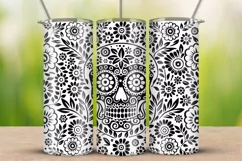 Tumbler laser svg| 20oz Tumbler Mexican Sugar Skull wrap Product Image 2