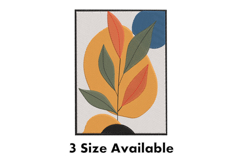 Modern Abstract Leaf Art Embroidery Design Product Image 1