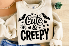 Cute &amp; Creepy Svg | Halloween Svg | Shirt Svg Product Image 2