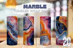 Marble Tumbler Sublimation Designs, Colorful Tumbler Wrap Product Image 1