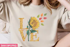 LOVE PNG, Sunflower Sublimation PNG Product Image 2