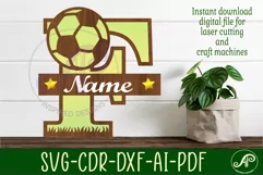 Football or Soccer Capital Monogram Letter F SVG Product Image 1
