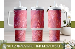 Pink Tumbler Sublimation, Pink 40 Oz Tumbler Template Product Image 1