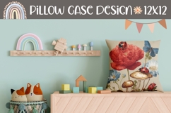 Flowers Pillow Design, Butterfly Pillow Sublimation Product Image 1