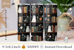 Embroidery Halloween Tumbler, Funny Ghosts Tumbler Design Product Image 1