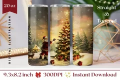 Christmas Tree Tumbler Wrap, Christmas Tumbler Sublimation Product Image 1
