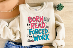 Born to read forced to work Svg | Svg Cut File | Shirt Svg Product Image 2
