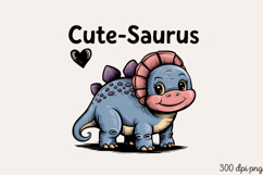 Cute-Saurus PNG, Baby Animal Nursery Sublimation Product Image 2