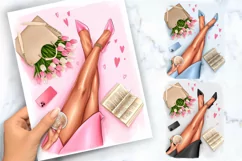 Fashionable illustration of a lady's legs Product Image 1