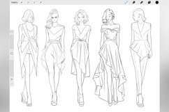 100 Procreate Fashion Model Stamp Brushes Product Image 2