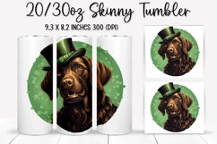 St. Patrick&#039;s Day DOG - Tumbler Sublimation Design Product Image 1