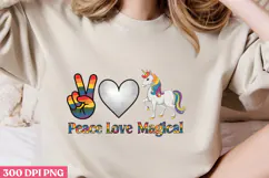 Peace love Magical PNG, Magical Sublimation PNG Product Image 1